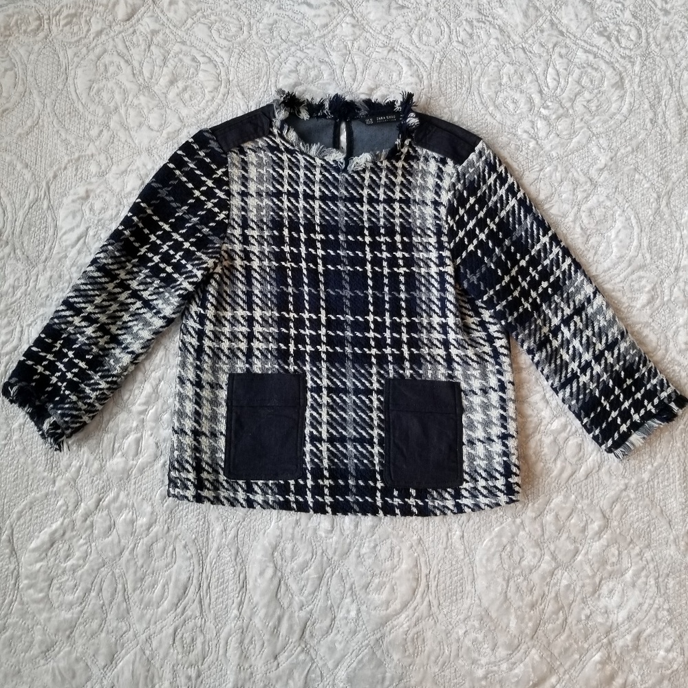 Zara Basic Tweed Top